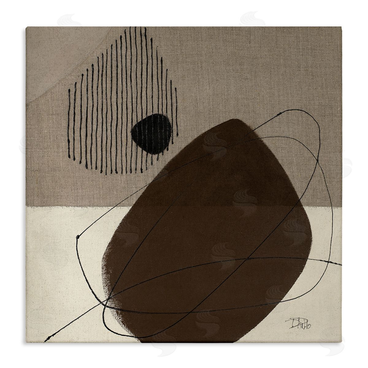 Hidden Lines Abstraction Canvas Wall Art, Home Decor by Patricia Pinto