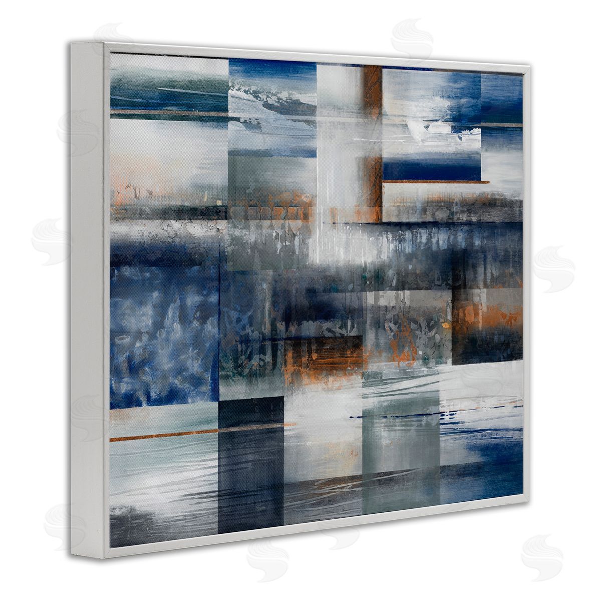 Nautical and Nature Collage White Frame Print Wall Art, Home Decor by K. Nari