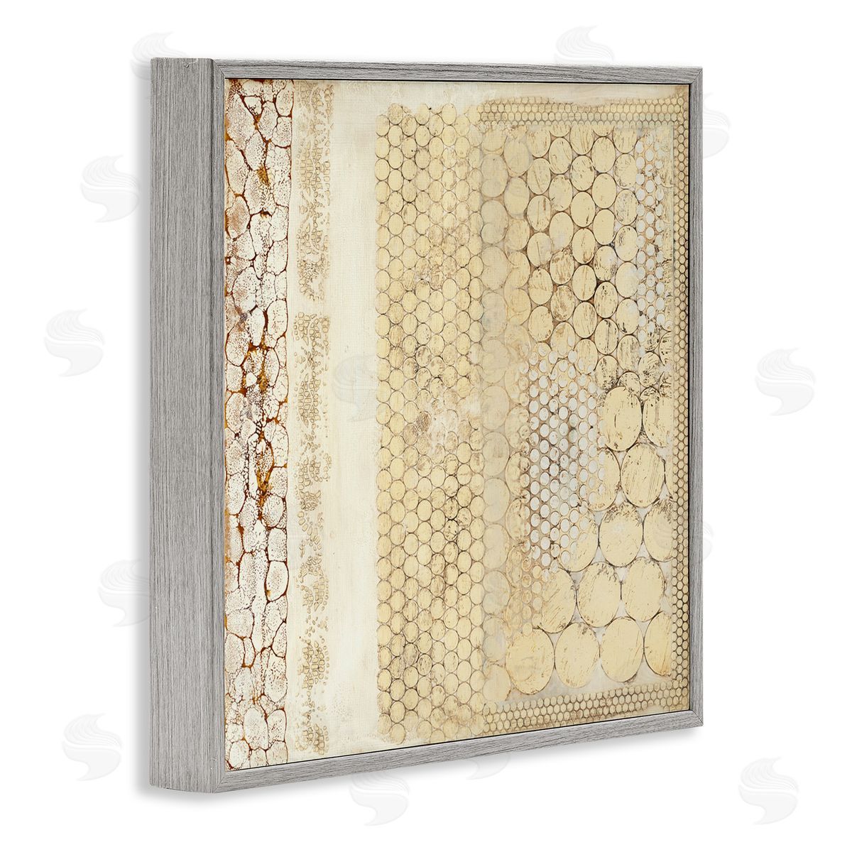 Rustic Country Geometric Grey Frame Print Wall Art, Home Decor by Laura Van Horne