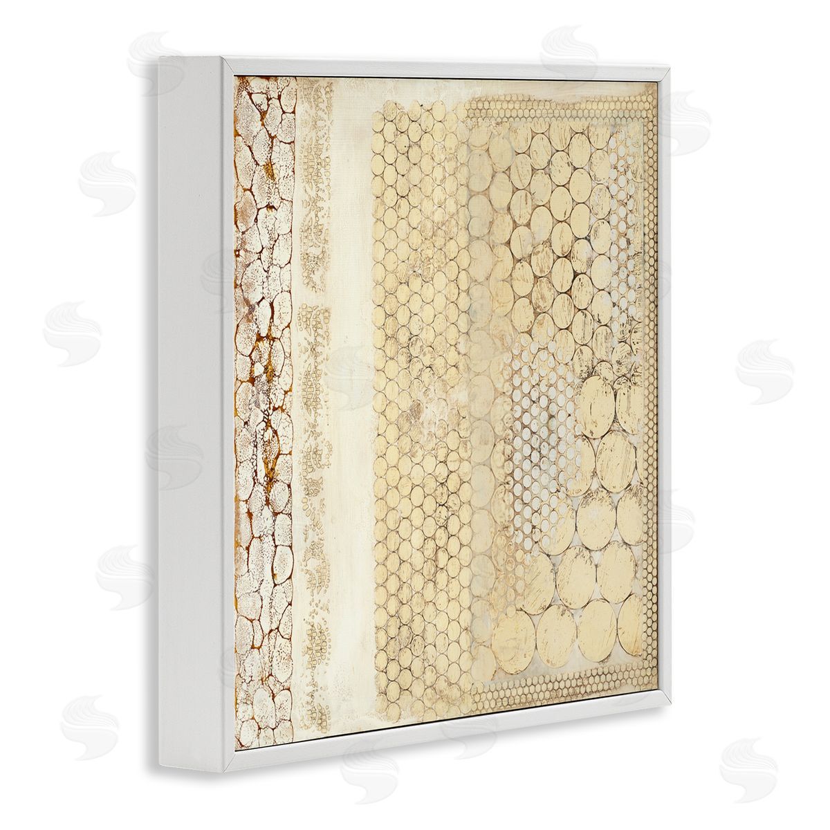Rustic Country Geometric White Frame Print Wall Art, Home Decor by Laura Van Horne