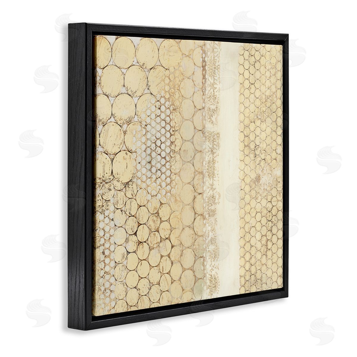 Rustic Natural Pattern Black Floating Frame Canvas Wall Art, Home Decor by Laura Van Horne