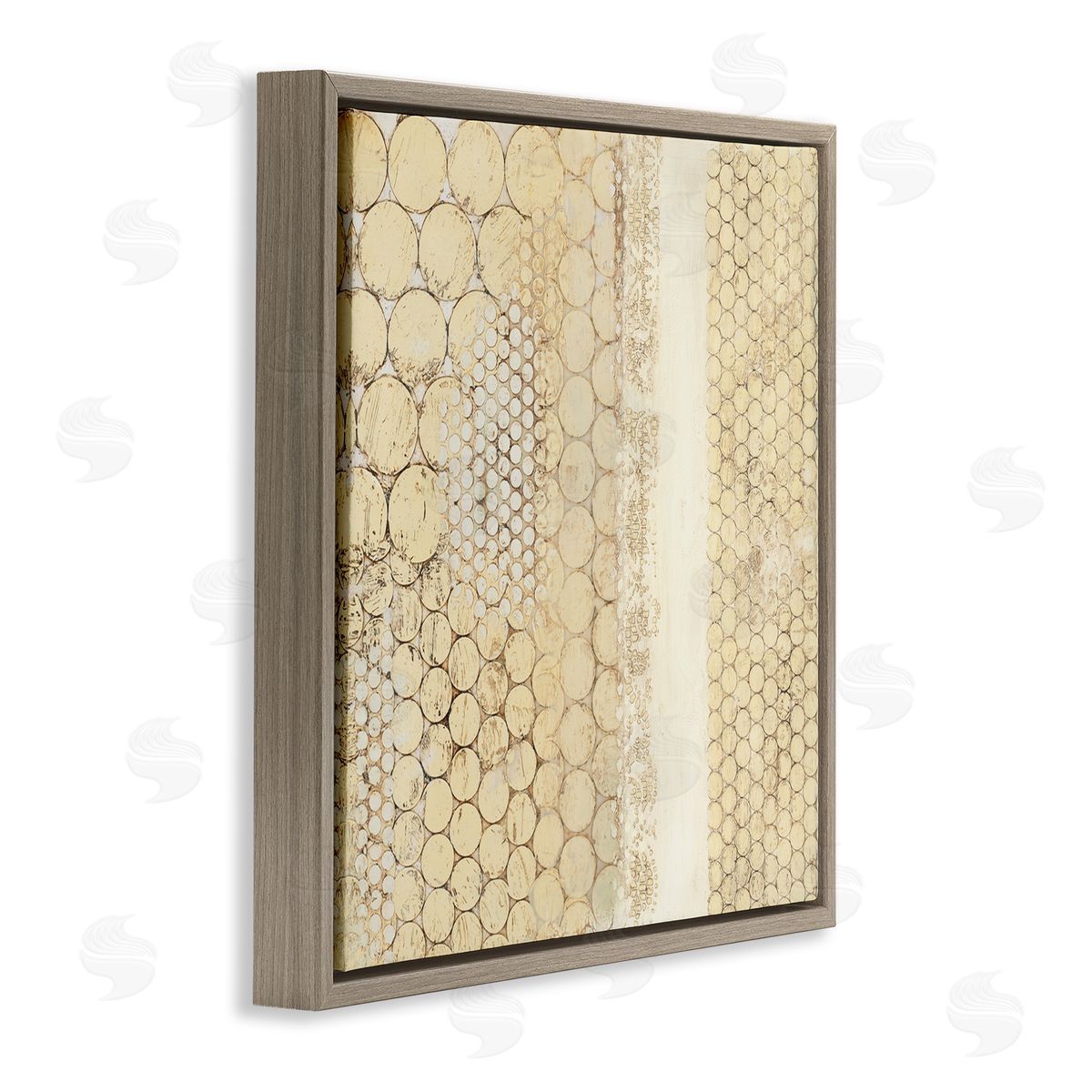 Rustic Natural Pattern Brown Floating Frame Canvas Wall Art, Home Decor by Laura Van Horne