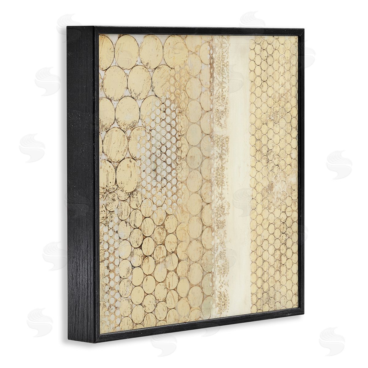 Rustic Natural Pattern Black Frame Print Wall Art, Home Decor by Laura Van Horne