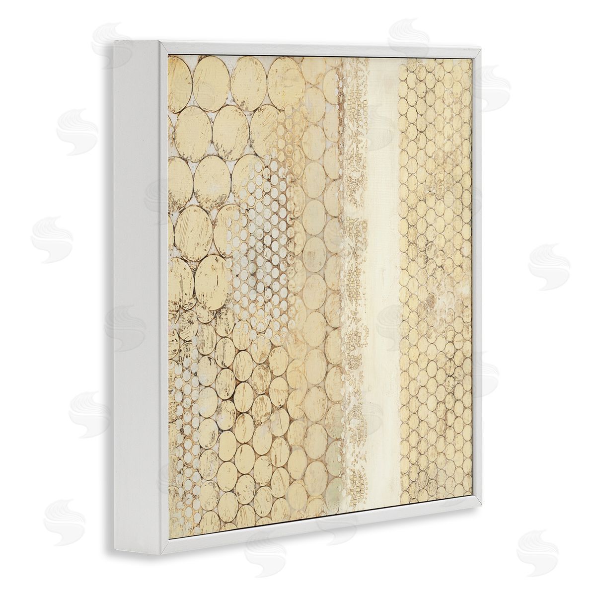 Rustic Natural Pattern White Frame Print Wall Art, Home Decor by Laura Van Horne