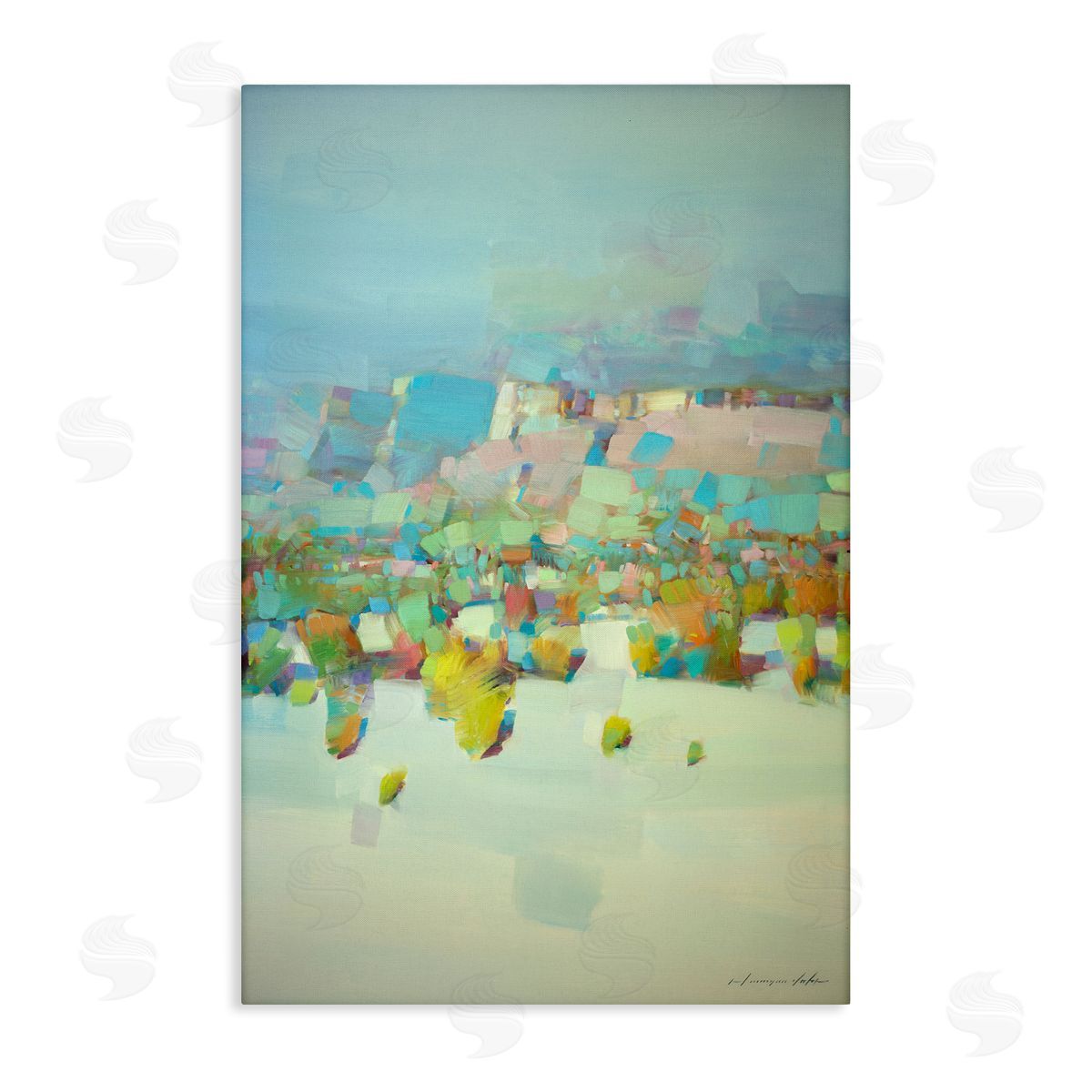 Contemporary Beach Landscape Canvas Wall Art, Home Decor by Vahe Yeremyan