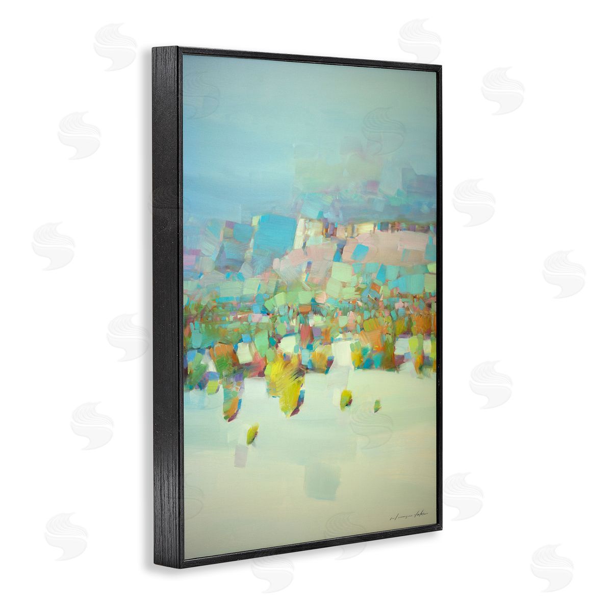 Contemporary Beach Landscape Black Frame Print Wall Art, Home Decor by Vahe Yeremyan