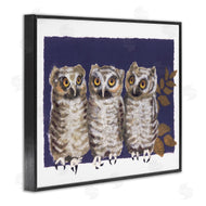 Nancy Overton | Owl Trio and Leaves