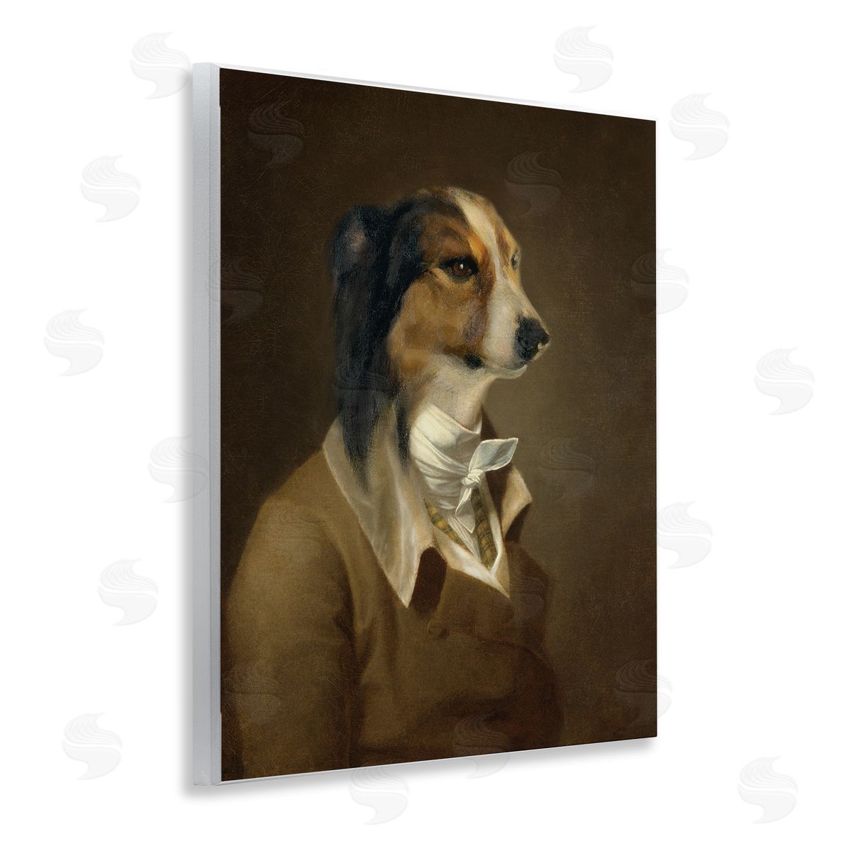 Classic Attire Dog Portrait Wood Plaque Wall Art, Home Decor by CAD Designs