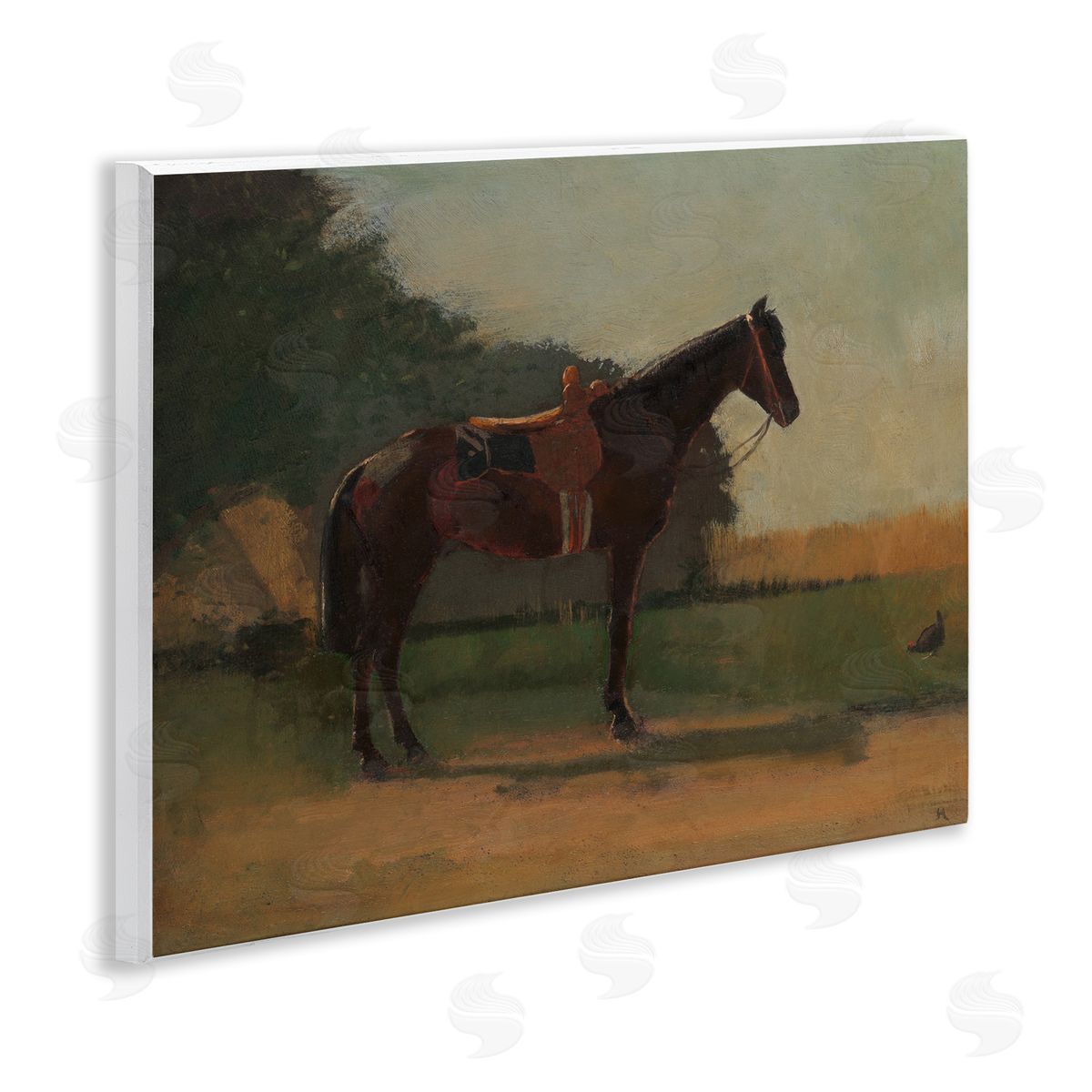 Racing Horse with Saddle Wood Plaque Wall Art, Home Decor by CAD Designs