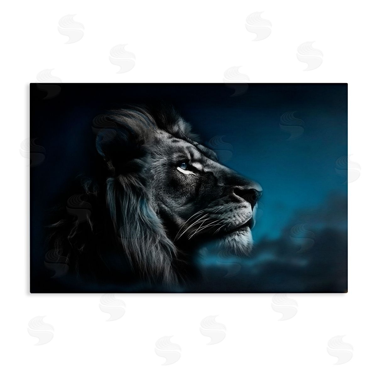 Intense Gazing Lion Canvas Wall Art, Home Decor by CAD Designs