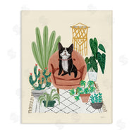 Mary Urban | Dog on Sofa with Plants