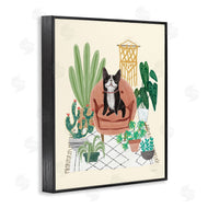 Mary Urban | Dog on Sofa with Plants