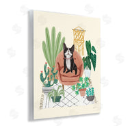 Mary Urban | Dog on Sofa with Plants