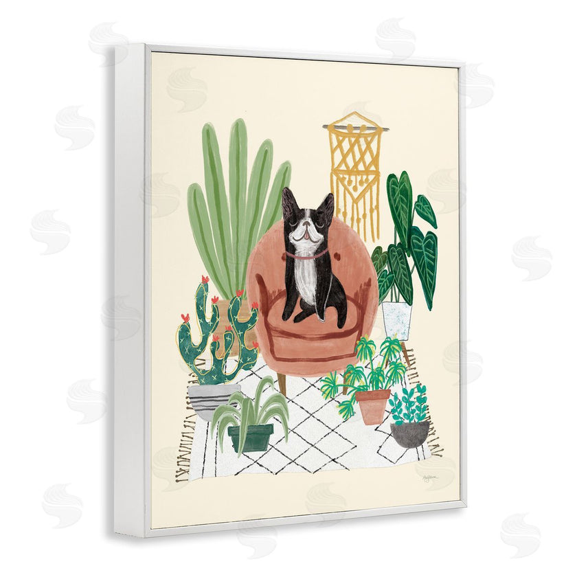 Mary Urban | Dog on Sofa with Plants