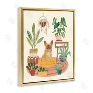 Mary Urban | Pug Dog with Plants