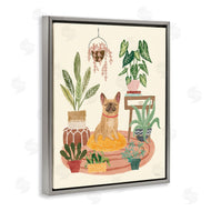 Mary Urban | Pug Dog with Plants