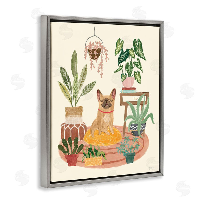 Mary Urban | Pug Dog with Plants