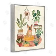 Mary Urban | Pug Dog with Plants