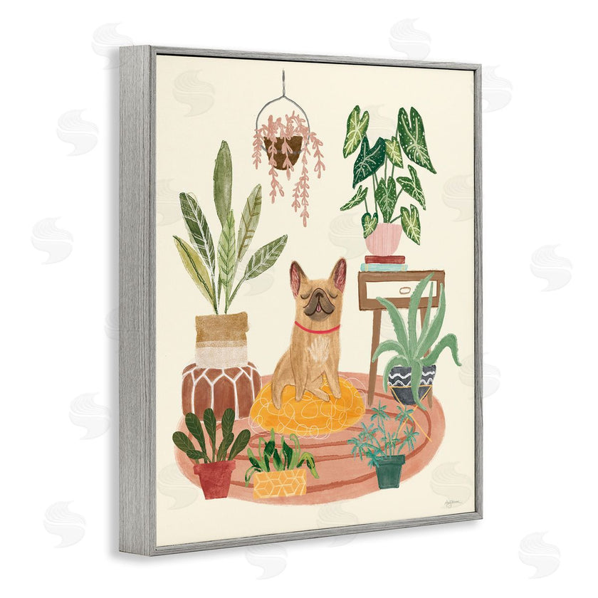 Mary Urban | Pug Dog with Plants