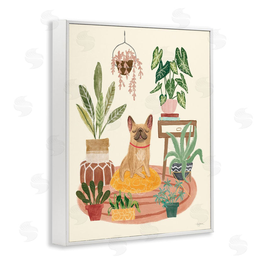 Mary Urban | Pug Dog with Plants