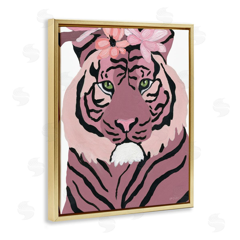 Yvette St. Amant | Tiger with Pink Blooms
