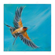 Sue Schlabach | Soaring Bird on Blue