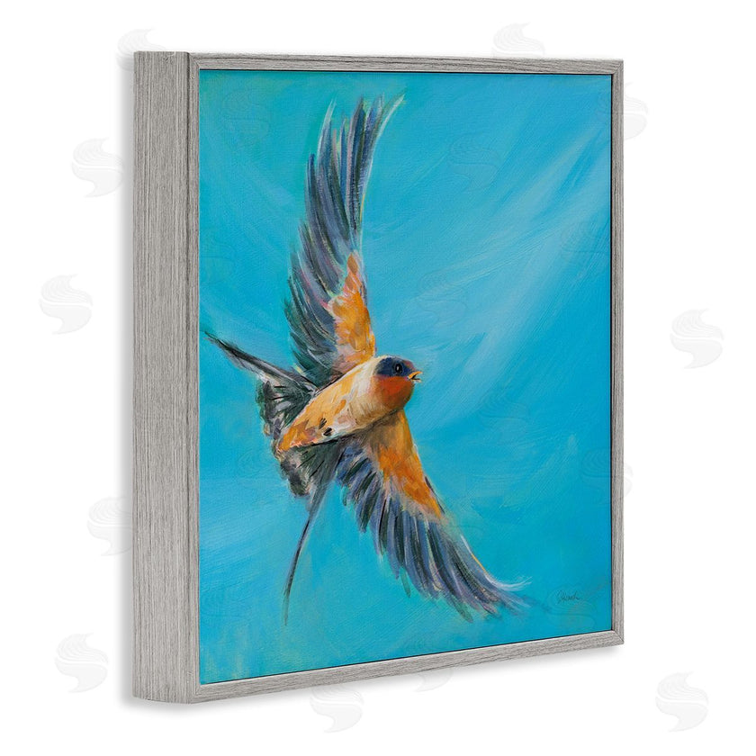 Sue Schlabach | Soaring Bird on Blue