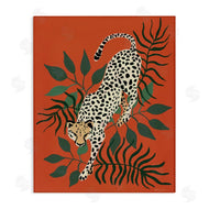 Yvette St. Amant | Stepping Cheetah and Leaves