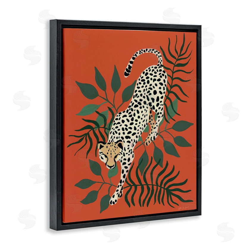 Yvette St. Amant | Stepping Cheetah and Leaves