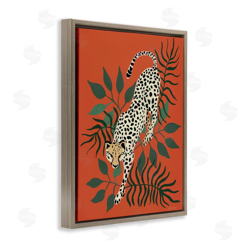 Yvette St. Amant | Stepping Cheetah and Leaves