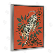Yvette St. Amant | Stepping Cheetah and Leaves