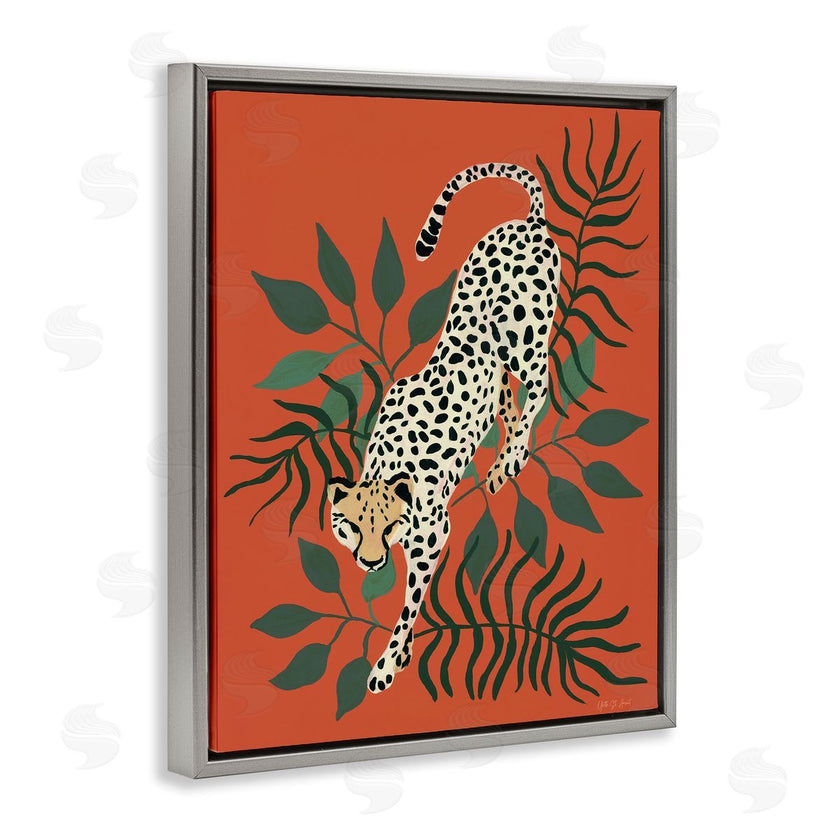 Yvette St. Amant | Stepping Cheetah and Leaves