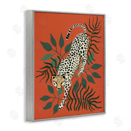 Yvette St. Amant | Stepping Cheetah and Leaves