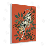 Yvette St. Amant | Stepping Cheetah and Leaves
