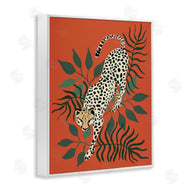 Yvette St. Amant | Stepping Cheetah and Leaves