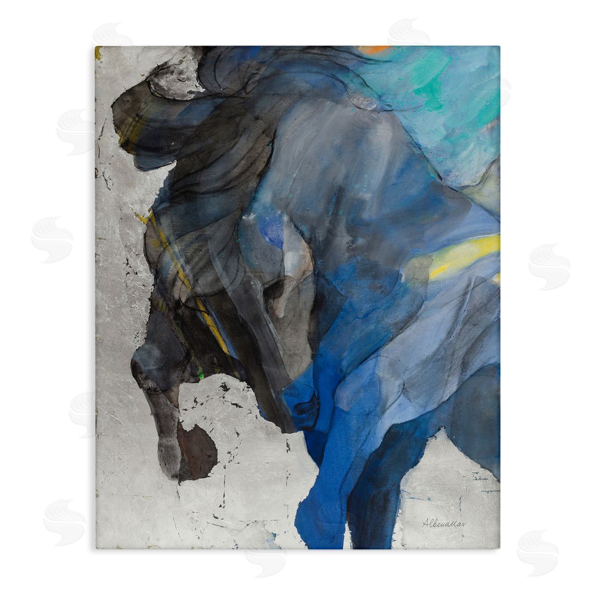 Majestic Valor Stallion Canvas Wall Art, Home Decor by Albena Hristova
