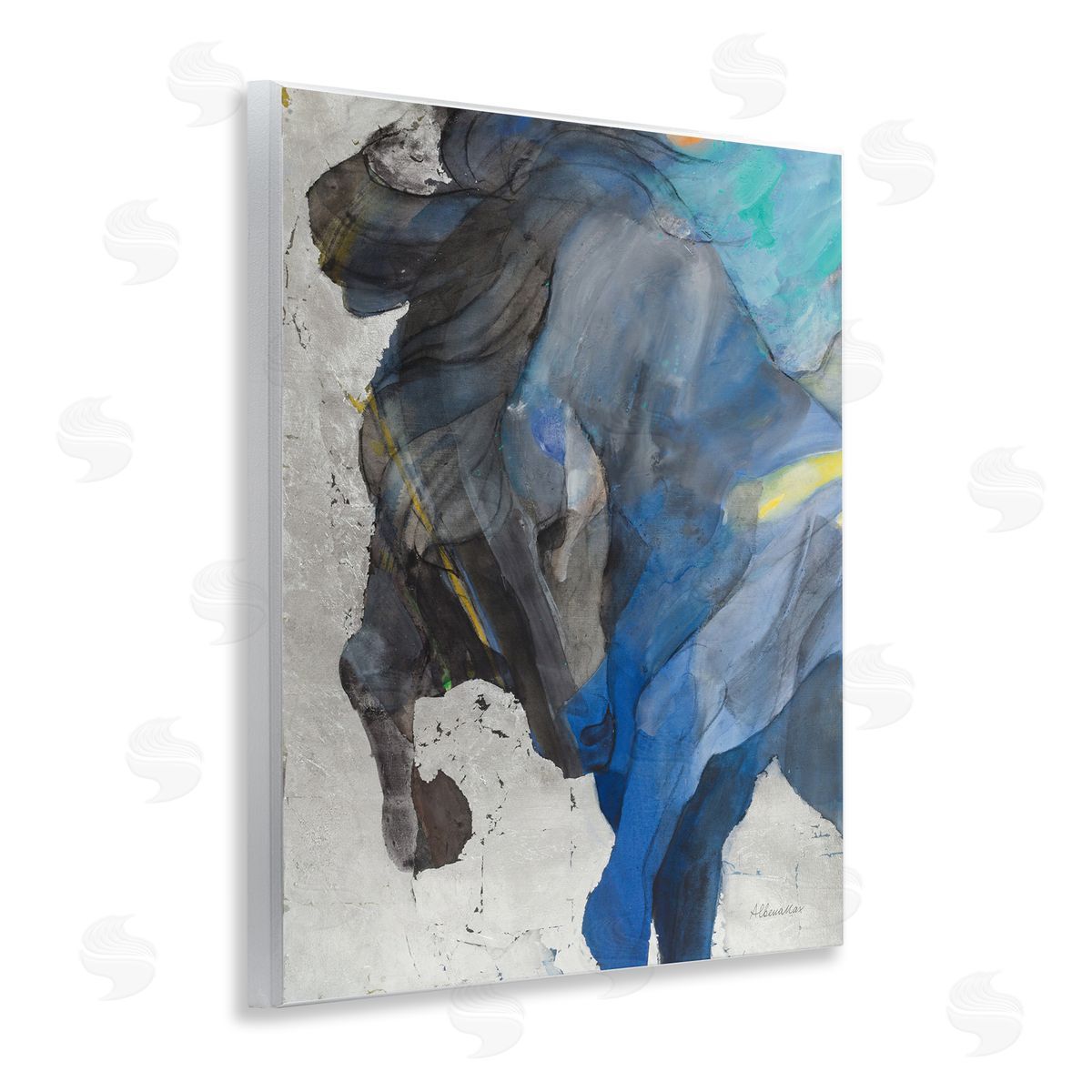 Majestic Valor Stallion Wood Plaque Wall Art, Home Decor by Albena Hristova