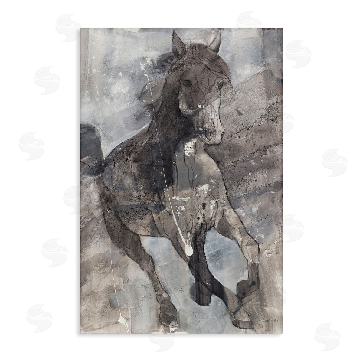 Free Spirit Stallion Canvas Wall Art, Home Decor by Albena Hristova