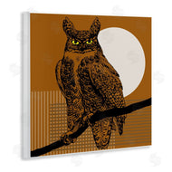 Regina Moore | Horned Owl and Full Moon