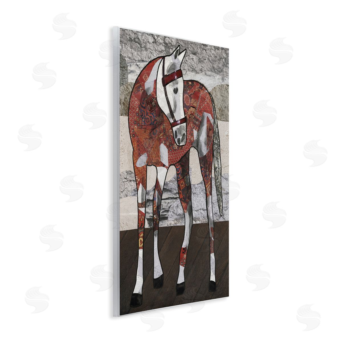 Southwestern Patterned Foal Wood Plaque Wall Art, Home Decor by Coco Good