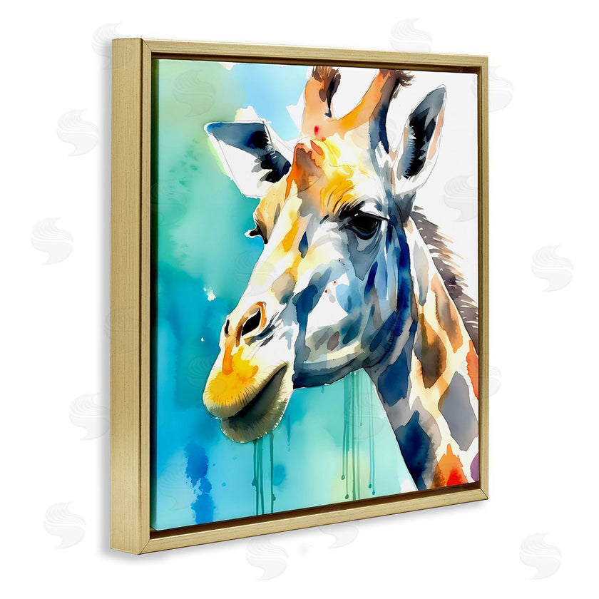 Walker Noble | Giraffe with Blue Splash