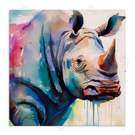 Walker Noble | Paint Drip Rhinoceros