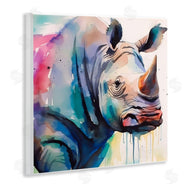 Walker Noble | Paint Drip Rhinoceros