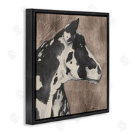 Grace Popp | Rustic Cow Looking Right