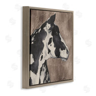 Grace Popp | Rustic Cow Looking Right
