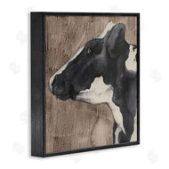 Grace Popp | Rustic Cow Looking Left