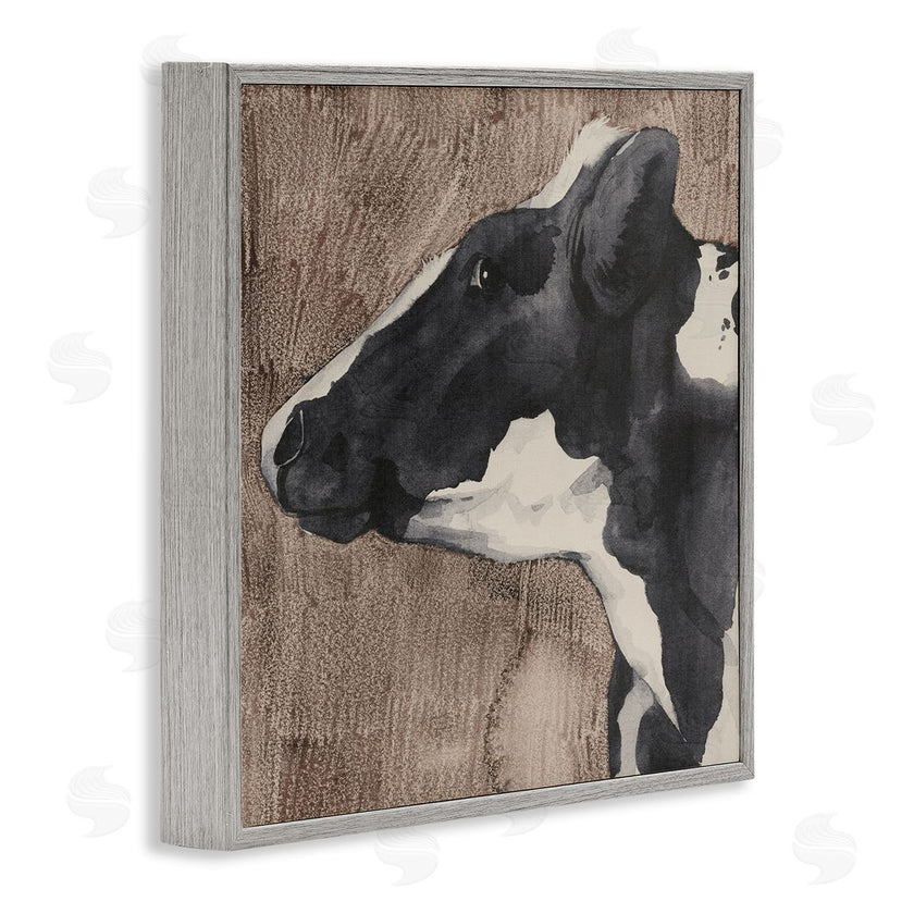Grace Popp | Rustic Cow Looking Left