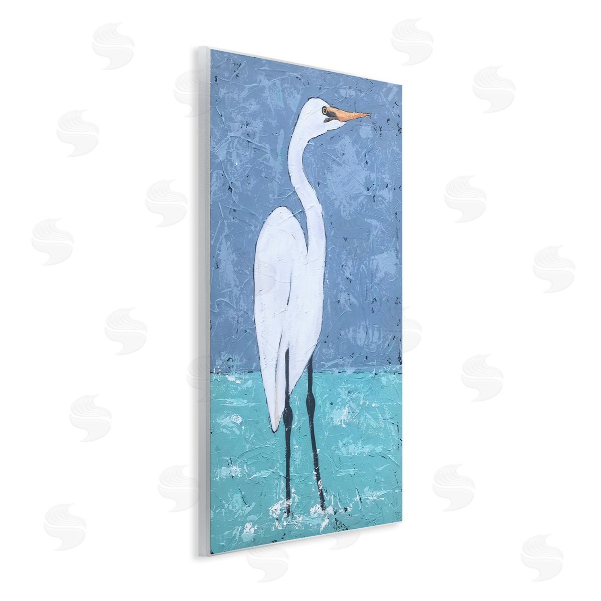 Sea Heron Standing Wood Plaque Wall Art, Home Decor by Jade Reynolds