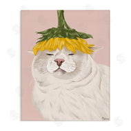 Tara Royle | Cat with Daisy on Head