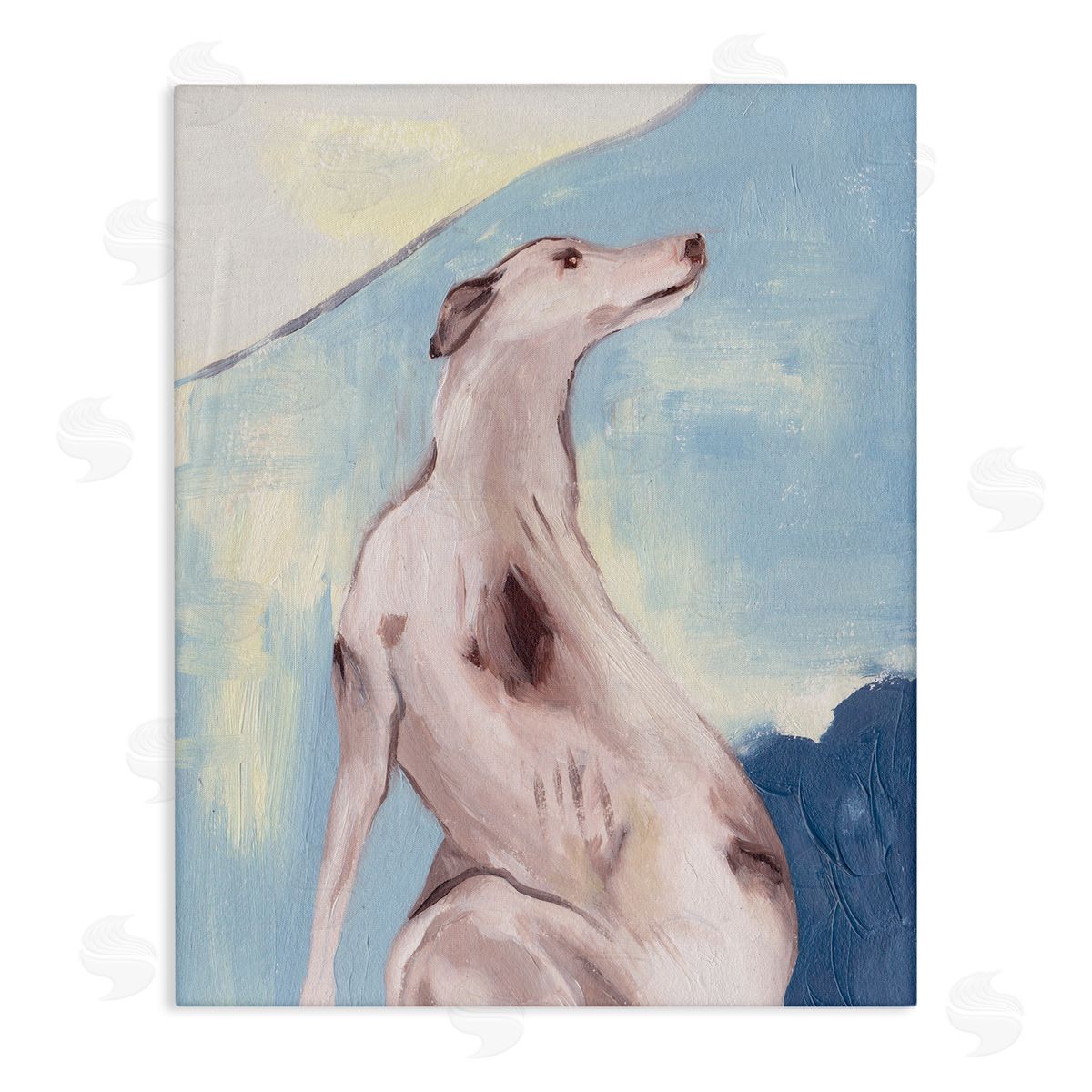 Greyhound Abstract Painting Canvas Wall Art, Home Decor by Melissa Wang